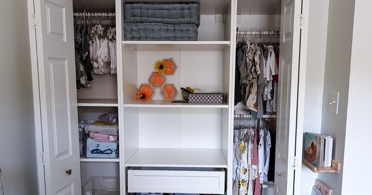 diy nursery closet